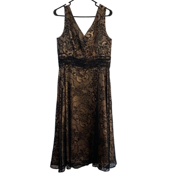 Nwt Coldwater Crk Blk Lace Dress - Picture 1 of 6